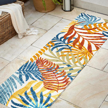 Tropics Palm Leaves Indoor/outdoor Area Rug